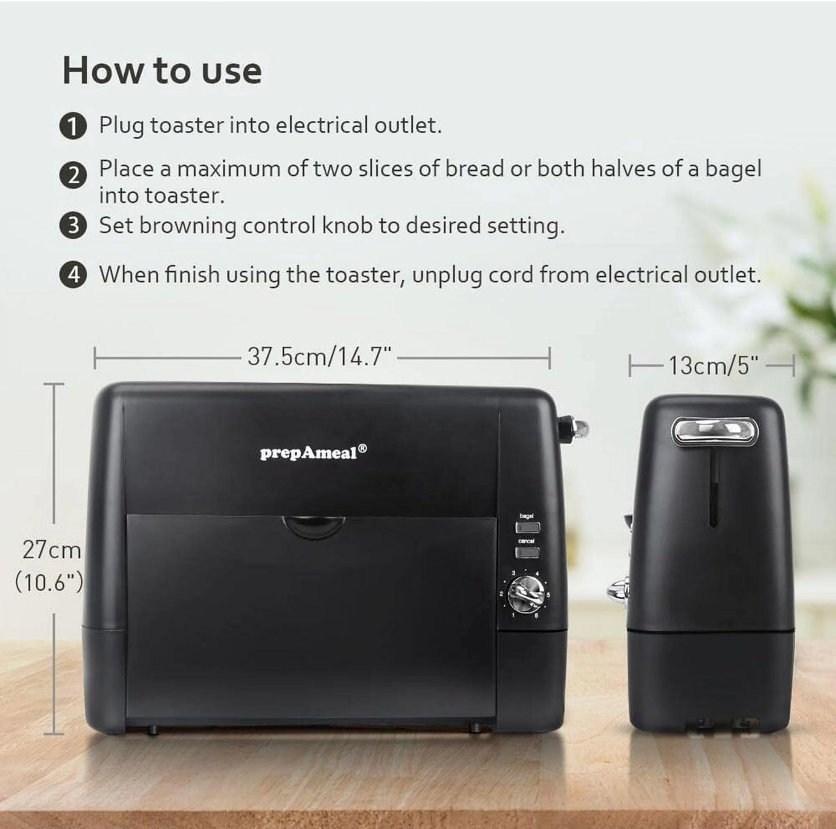 Long Slot Toaster 2 Slice Toaster with 6 Shade Settings, Bagel/Cancel, Extra Wide Slots, Removable Crumb Tray, for Bagels, Waffles, Breads, Puff Pastry, Snacks (2-Slice, Red)