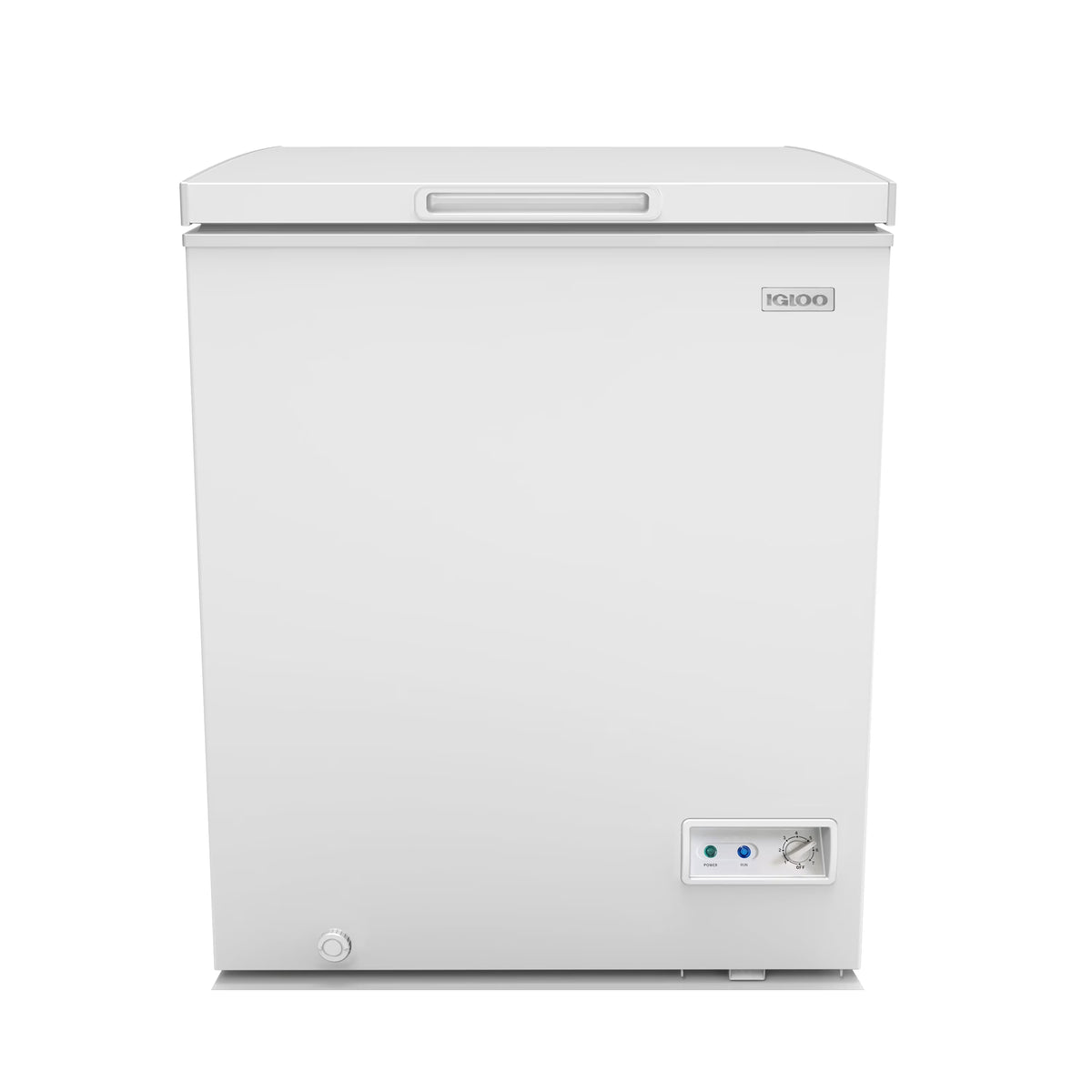 Igloo 5.0 Cu. Ft. Chest Freezer With Removable Basket, Free-Standing Door Temperature Ranges From-10?�� to 10?�� F, Front Defrost Water Drain, Perfect for Homes, Garages, Basements, RVs, White