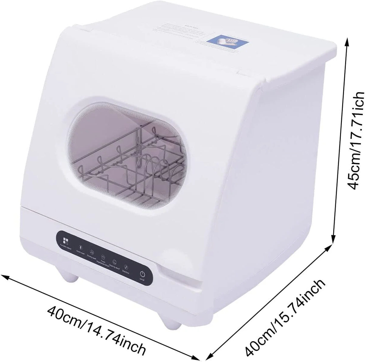 Portable Countertop Dishwasher,Compact Dishwasher With 5-Liter Built-in Water Tank,5 Programs, 360�� Dual Spray