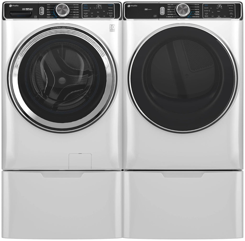 Ge Profile Pfd87gs 28" Wide 7.8 Cu. Ft. Energy Star Certified Gas Dryer - White