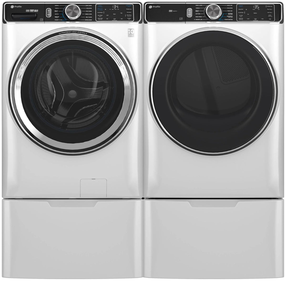 Ge Profile Pfd87gs 28" Wide 7.8 Cu. Ft. Energy Star Certified Gas Dryer - White