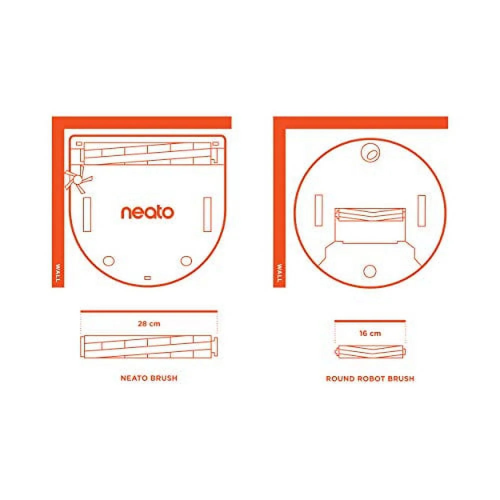 Neato D8 Intelligent Robot Vacuum Cleaner LaserSmart Nav, Smart Mapping, No-Go Zones, WiFi Connected, 100-min runtime, Powerful Suction, Turbo Clean, Edges, Corners & Pet Hair, XXL Dustbin, Alexa