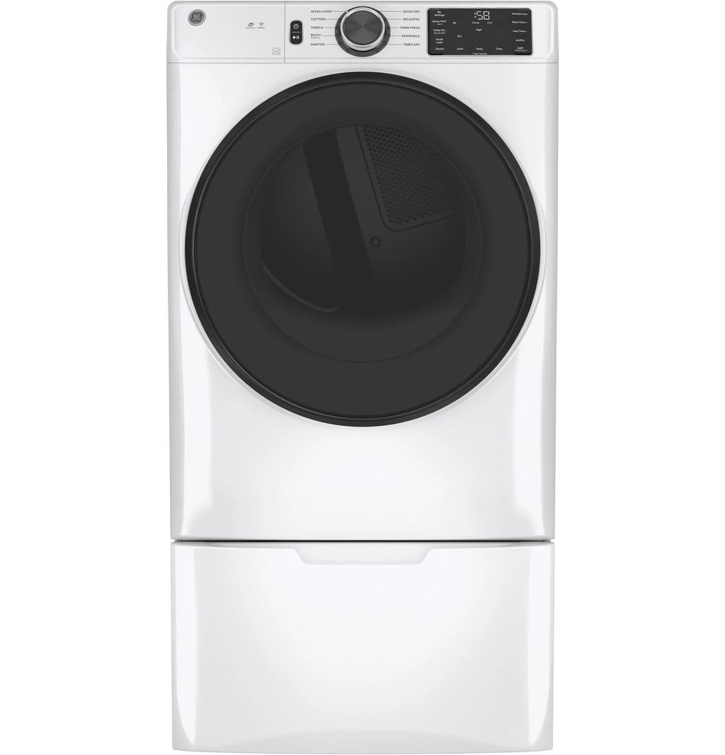 GE? 7.8 cu. ft. Capacity Smart Front Load Electric Dryer