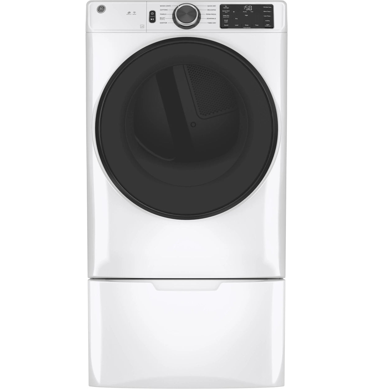 GE? 7.8 cu. ft. Capacity Smart Front Load Electric Dryer