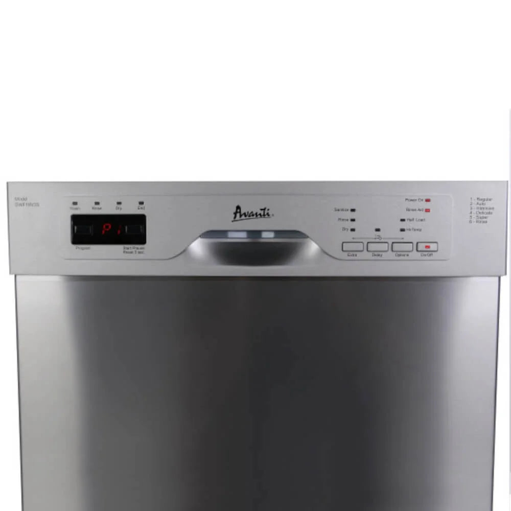 Avanti DWF18V0W 53 dBA White Built-In Front-Control Dishwasher