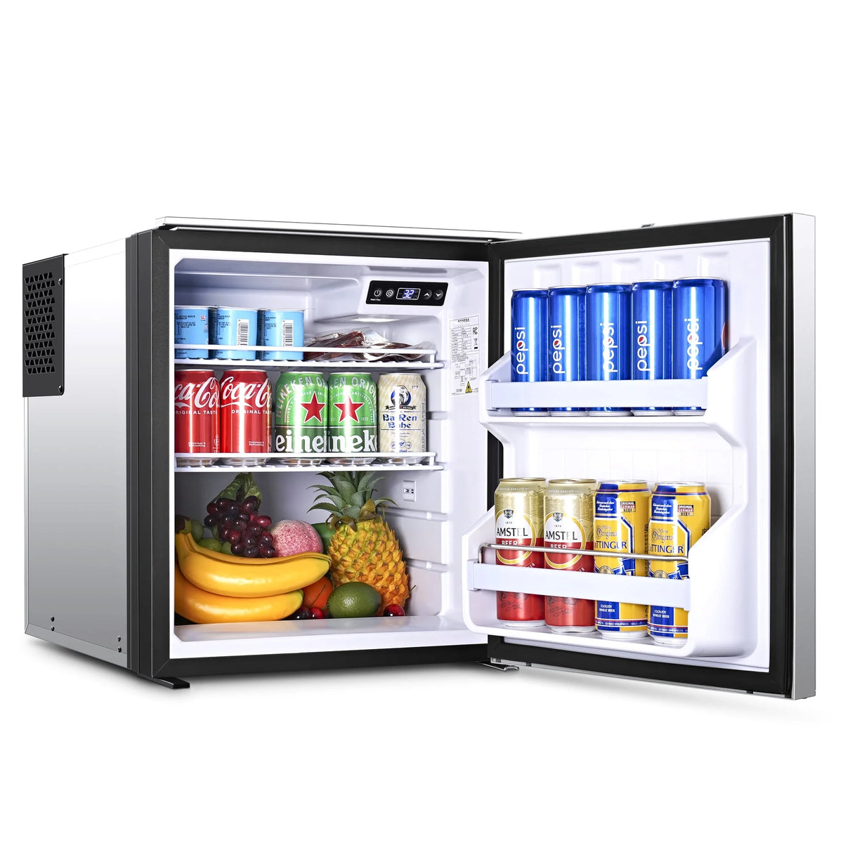 Sunmaki 12v Fridge RV Refrigerator, 116.2Qt(110L) Portable Car Refrigerator Dual Zone Cooling & Freezing, for Bedroom, Truck, Office, Outdoor, Black