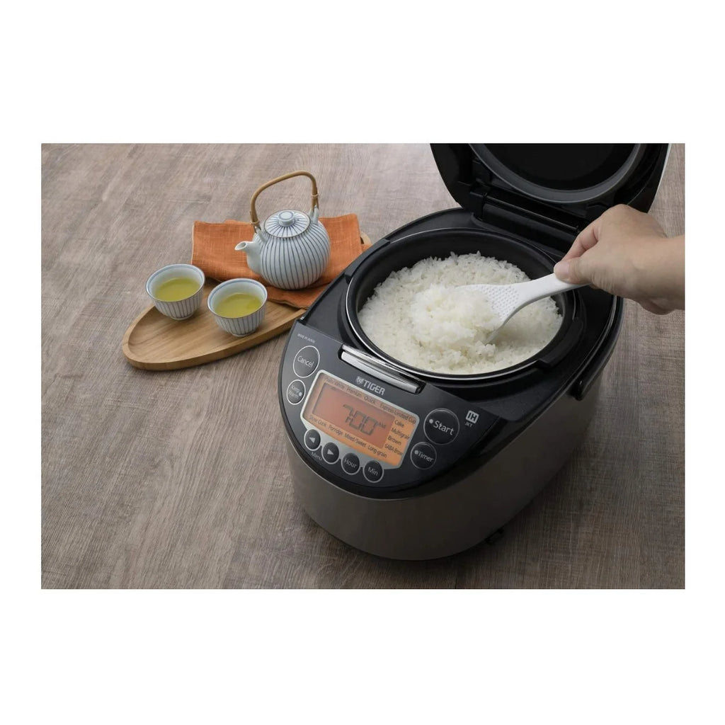 Tiger JKT-D18U 10-Cup Induction Heating Rice Cooker with Washing Bowl, Spoon and Measuring Spoons