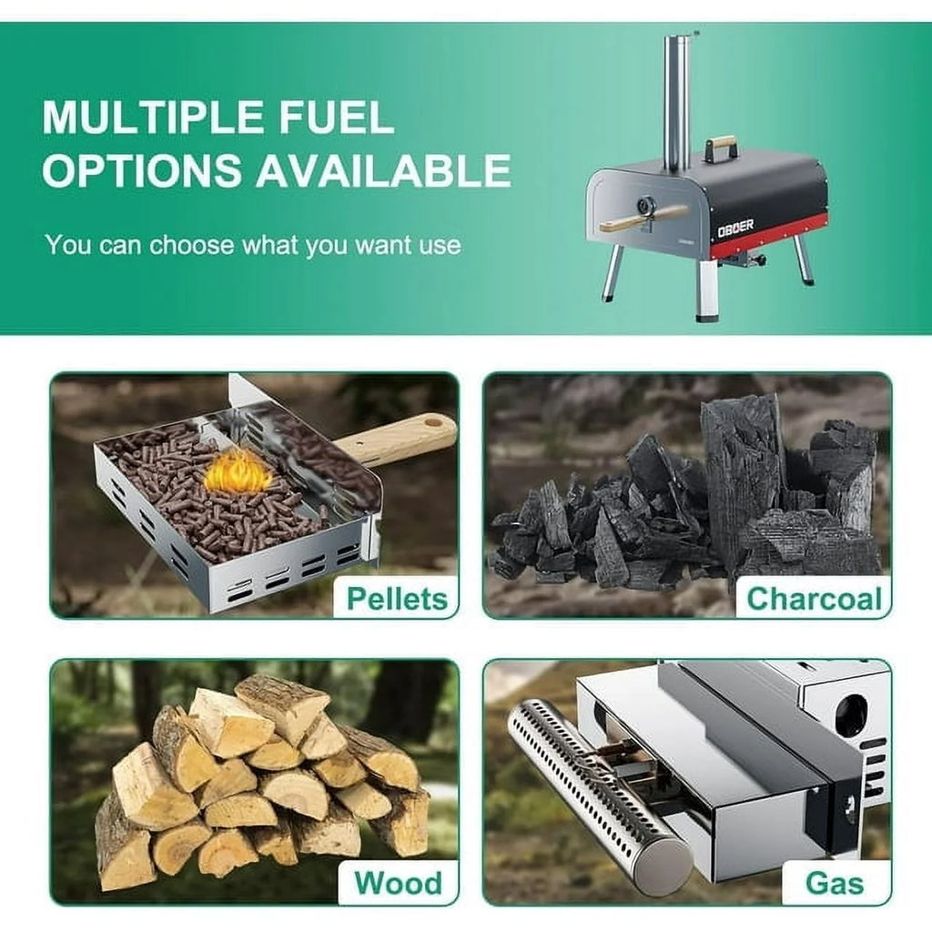 Lilypelle 16�� Dual-Fuel Outdoor Pizza Oven, Portable