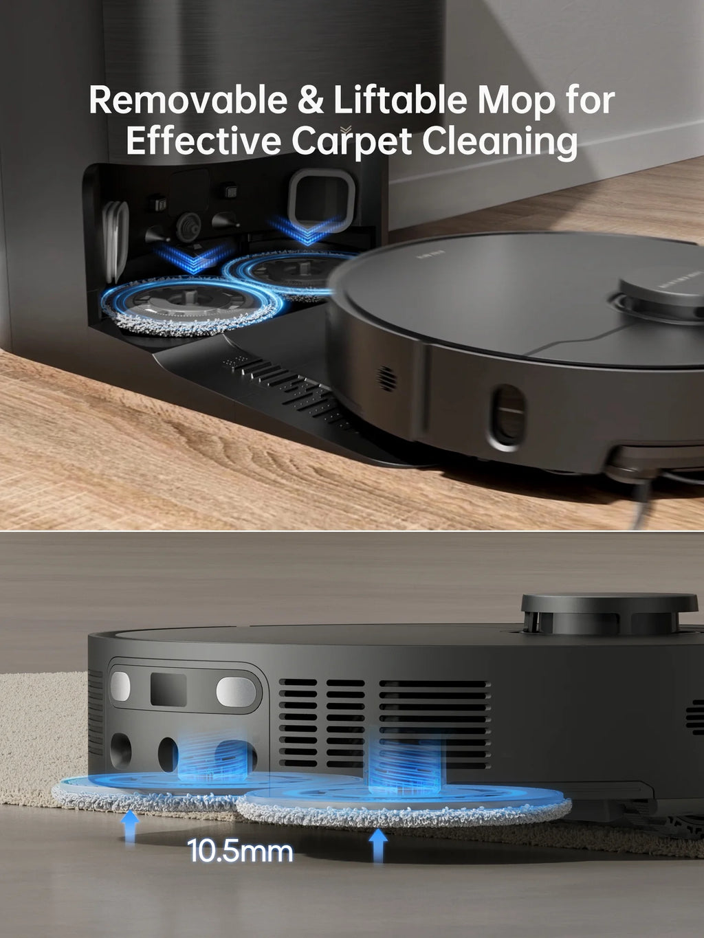 dreame L40 Ultra Robot Vacuum with Removable & Liftable Mop, Extendable & Liftable SideBrush, 11,000Pa Suction, 149a?? Mop & Washboard Self Cleaning, Auto-Empty, Auto Refill, Voice Control