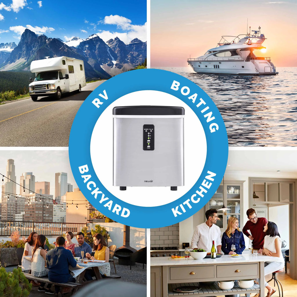 Newair | Portable Ice Maker | 28 lbs. Daily | 3 Bullet Ice Sizes, LED Display