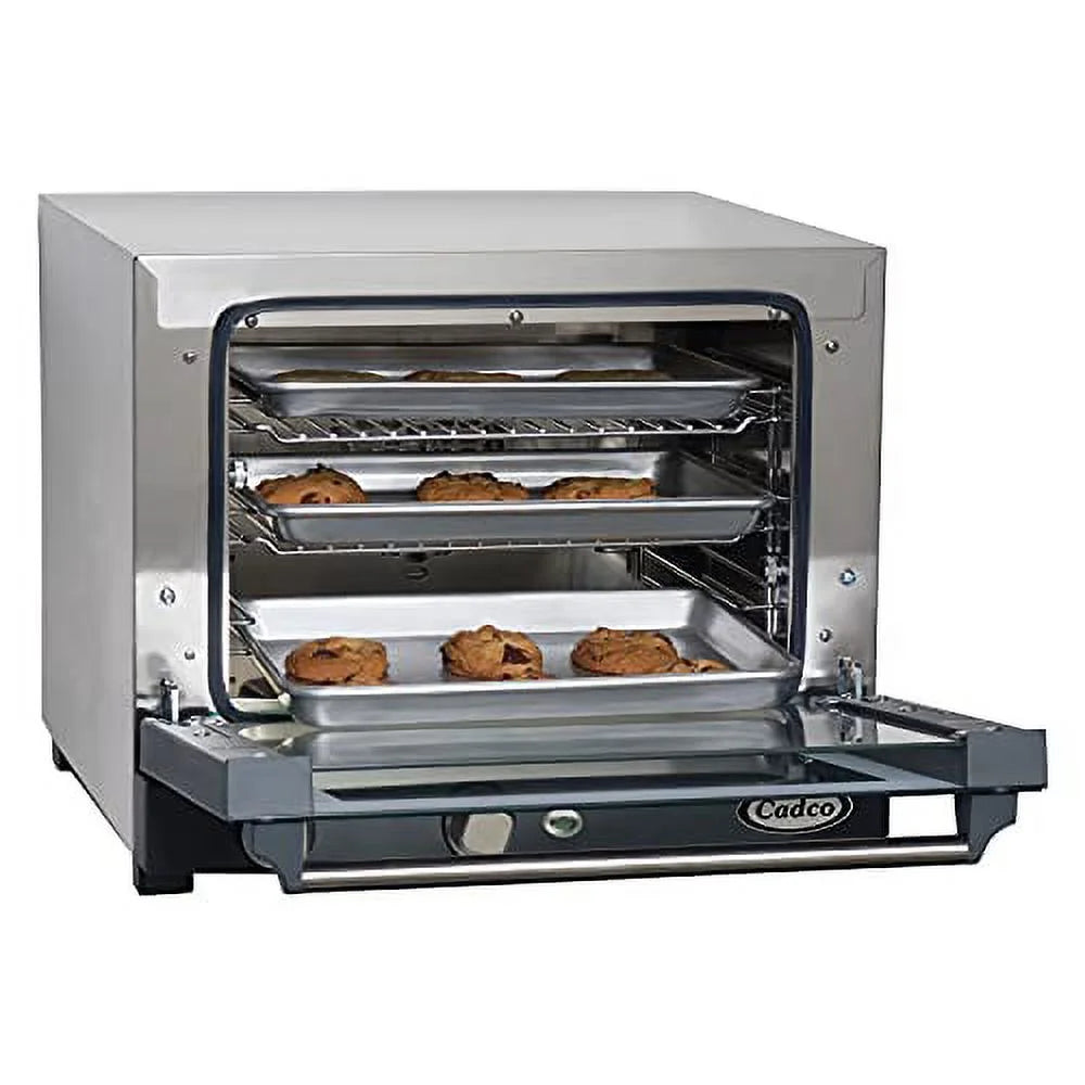 BroilKing POV-003 Compact Quarter Size Convection Oven w/ Sheet Pan, Black