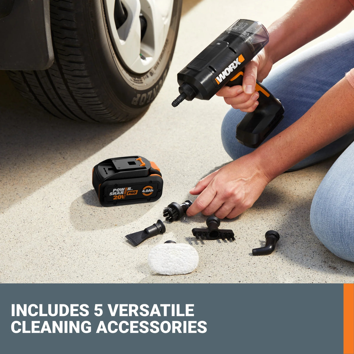 Worx WX770L.9 20V SteamStorm? Cordless Handheld Steam Cleaner (Tool Only)