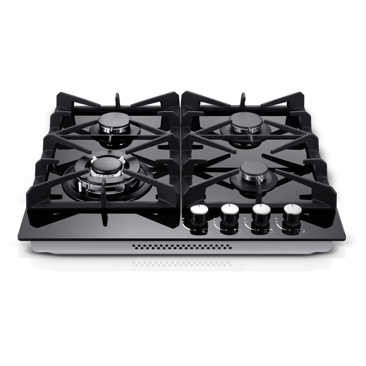 Eascookchef 4-Burners Gas Cooktop 24in Eascookchef Tempered Glass NG/LPG Convertible