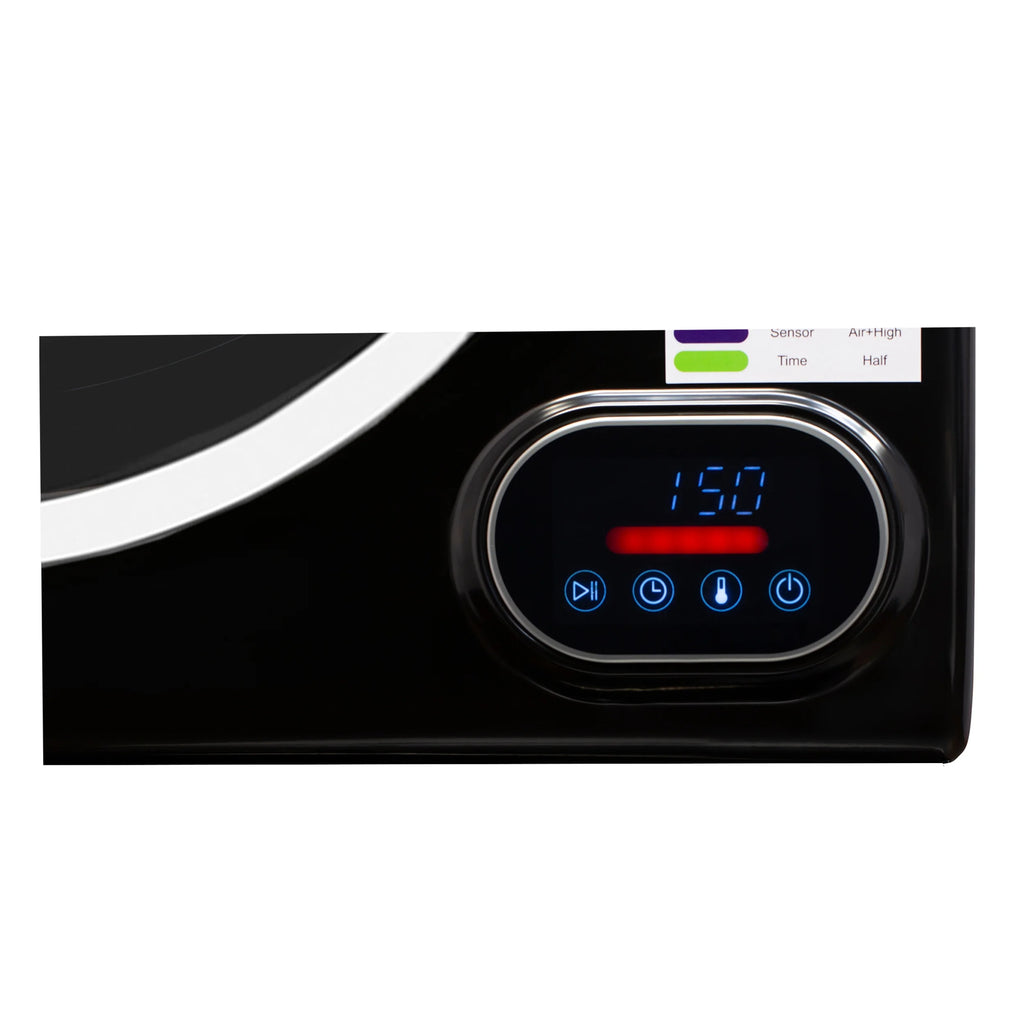 Equator Compact Vented Sensor Dryer 3.5cf/13lbs 110V Bottom digital control , Stainless Steel Drum and Sleek Design