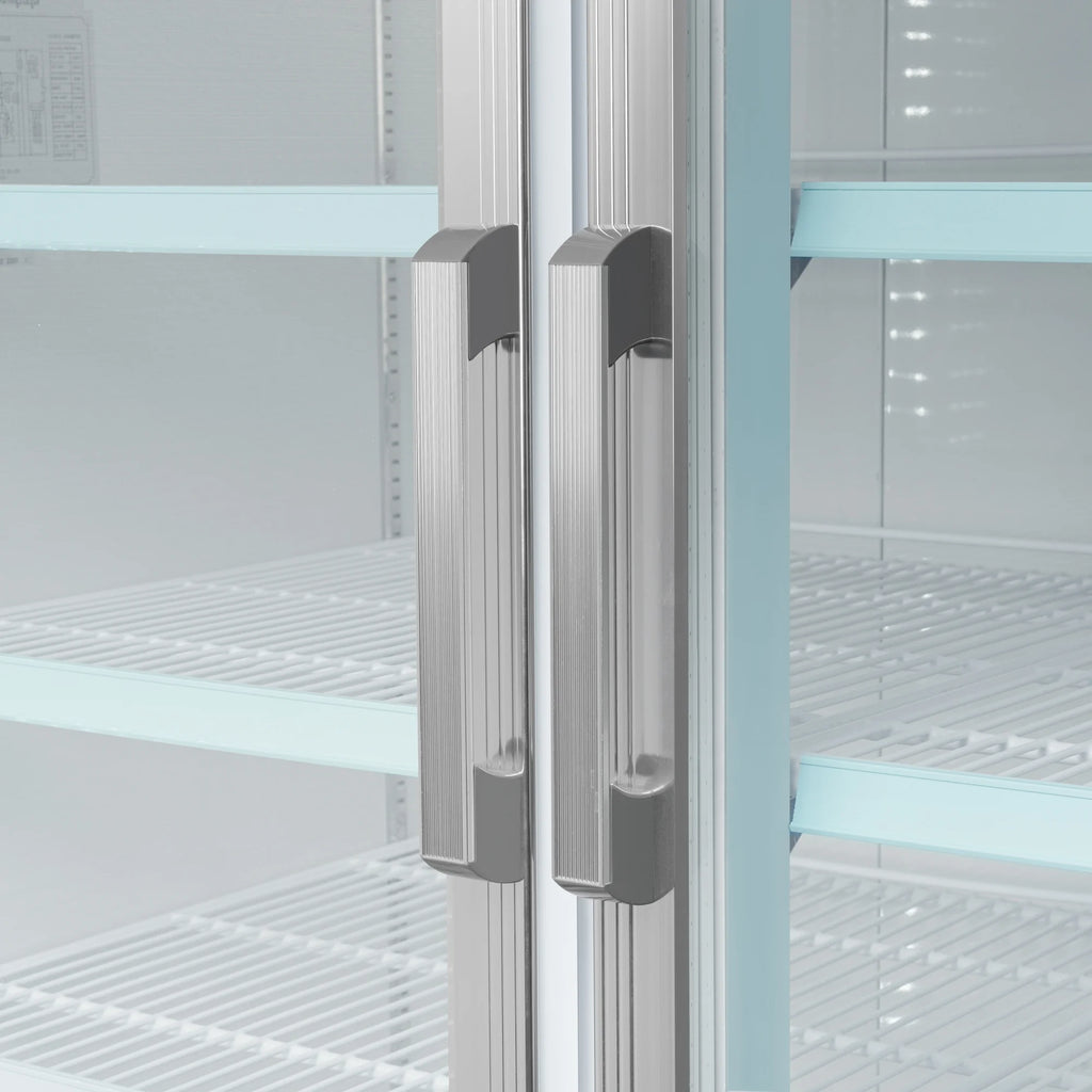 53 in. 2-Door Commercial Display Merchandiser Freezer 45 cu. ft. in White (MDF-2GD-45C-WH)