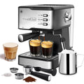 COOKCOK Espresso Machine 20 Bar,Expresso Coffee Machine With Milk Foaming Steam Wand,Espresso and Cappuccino Maker,ESE POD capsules filter,For Home Barista,Detachable Frothing Nozzle,1.5L Water Tank