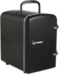 Mini Fridge,Skincare Fridge,Portable 4-Liter Capacity Makeup Fridge,Ideal for Bedroom, Dorm, Car and Office Use,Thermoelectric Cooler and Warmer,Car Fridge (Black)