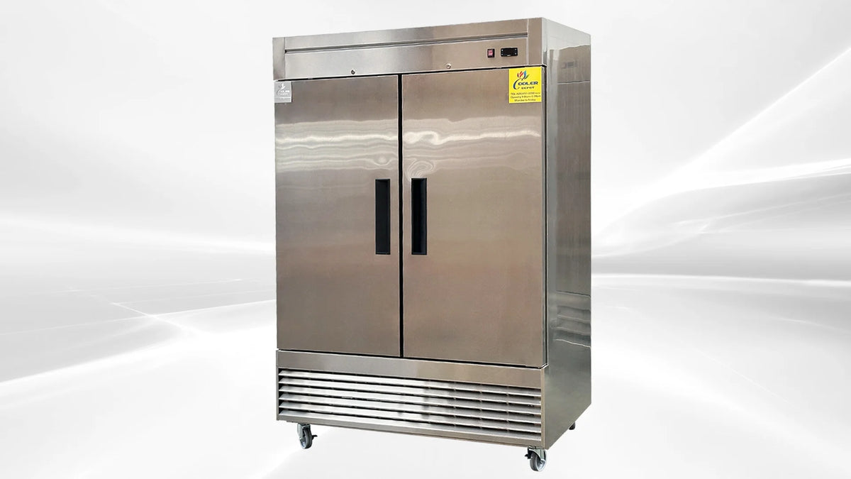 Cooler Depot 55 Inches Double Door Reach-in Commercial Stainless Steel Freezer C55F NSF ETL Certified