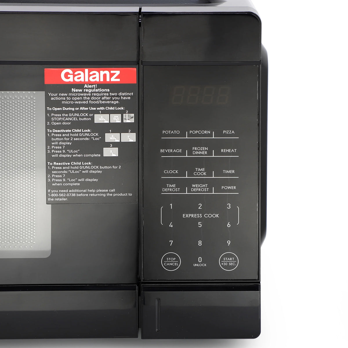 Galanz 1.1 Cu Ft. 1000 Watt Counter Top Microwave Oven in Black