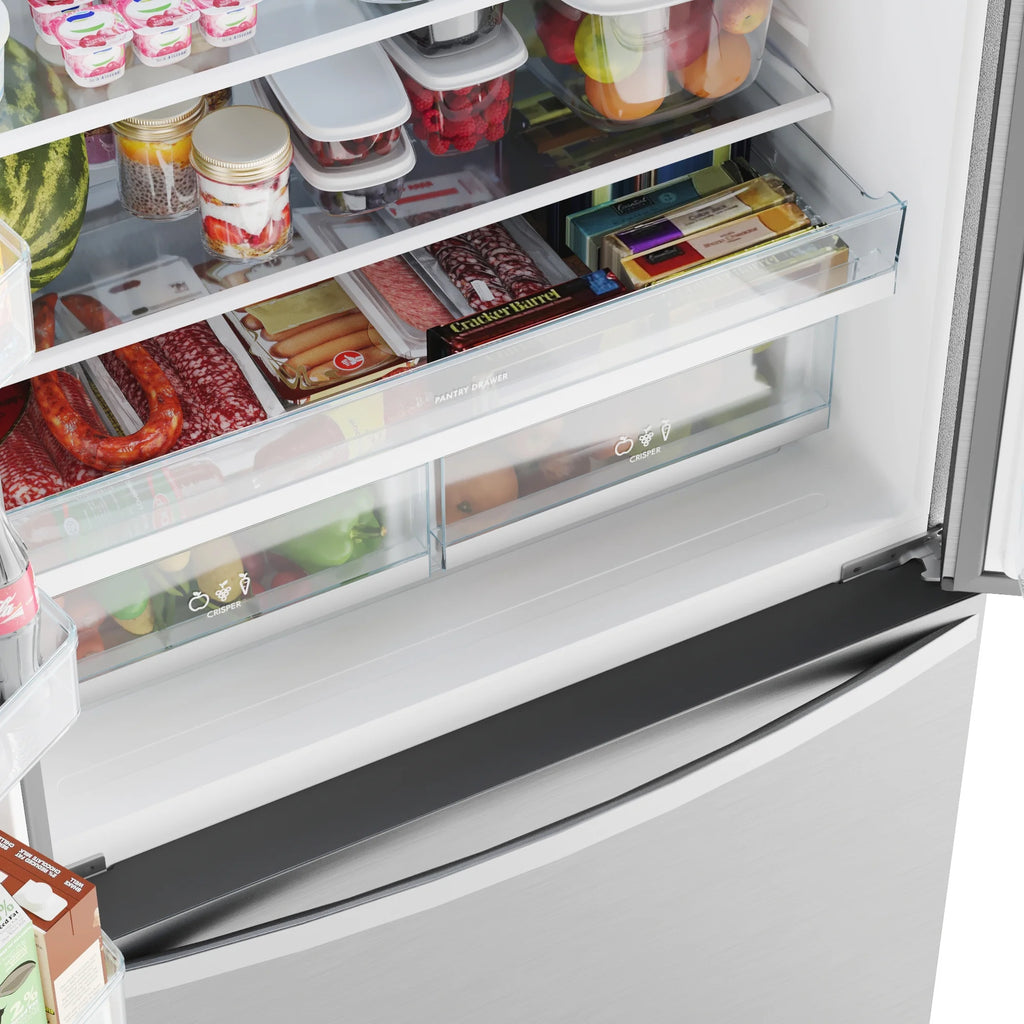 Kenmore 20.3 Cu. ft. Capacity Counter-Depth French Door Refrigerator and Freezer with Ice Maker, Stainless Steel