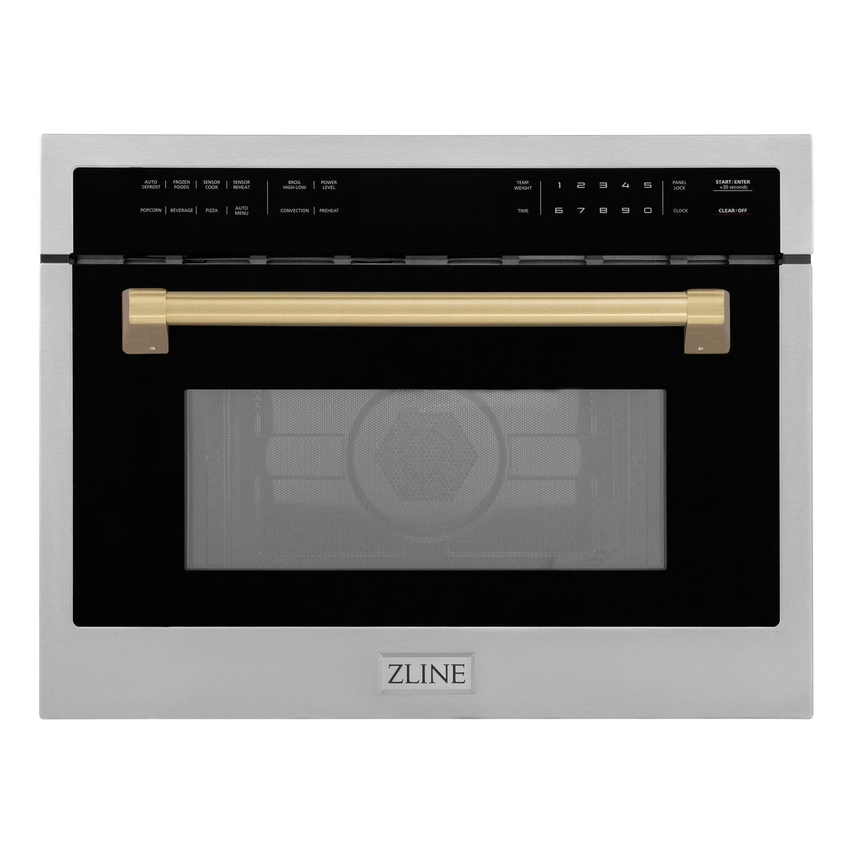 ZLINE Autograph Edition 24" 1.6 cu ft. Built-in Convection Microwave Oven in Stainless Steel and Matte Black Accents