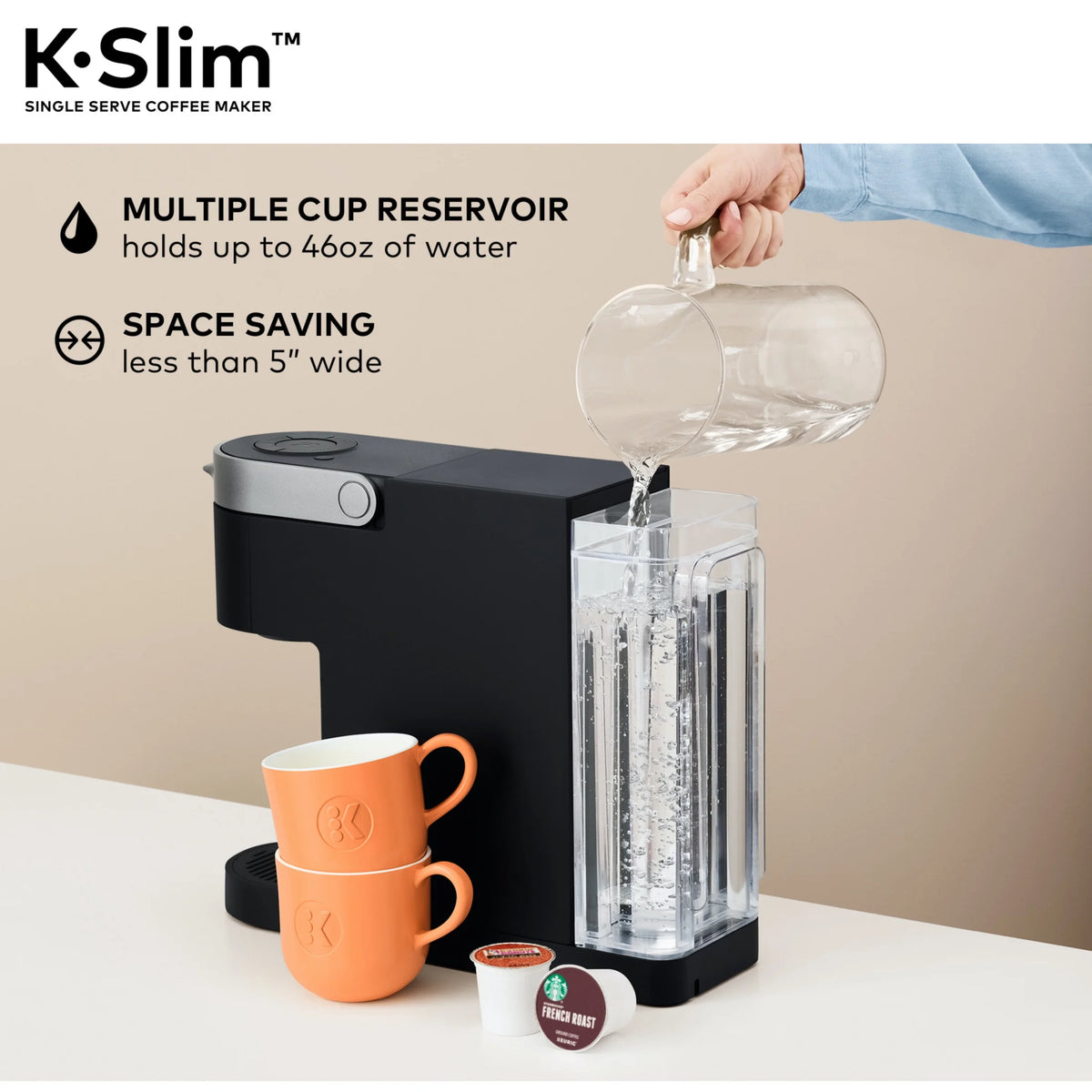 Keurig K-Slim Black Single-Serve K-Cup Pod Coffee Maker
