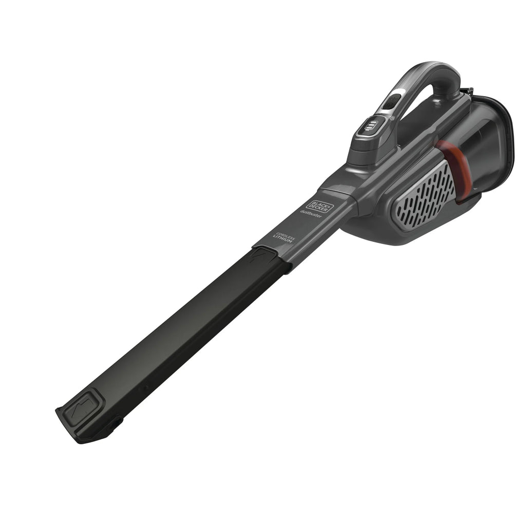 BLACK+DECKER 16V MAX dustbuster AdvancedClean+ Cordless Hand Vacuum, for Car & Home Use, with Long Crevice Tool and XL Dustbin, HHVK415B01, Grey