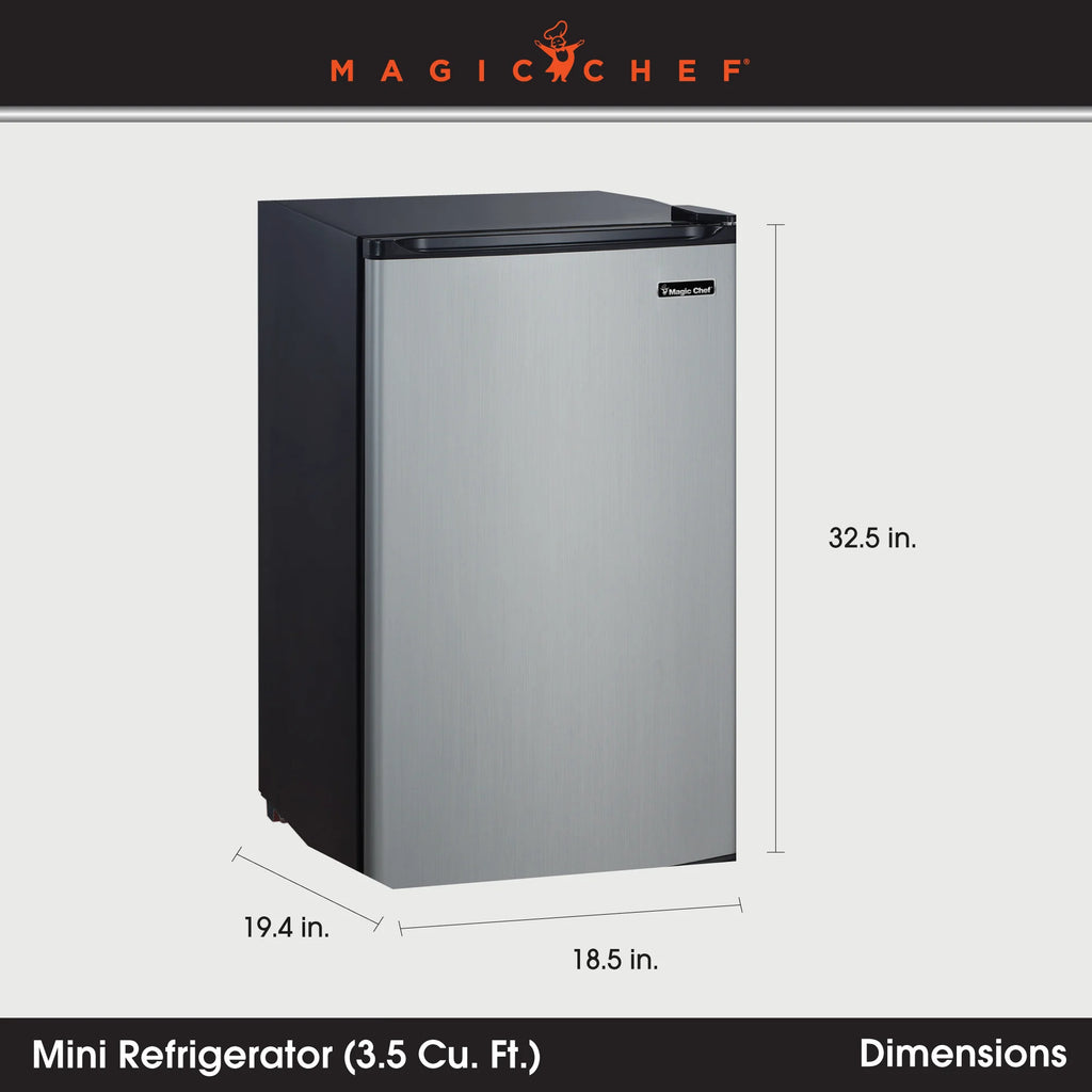 Magic Chef  New 18.5 inch Width 3.5 Cu. ft. Compact Refrigerator with  Single Door
