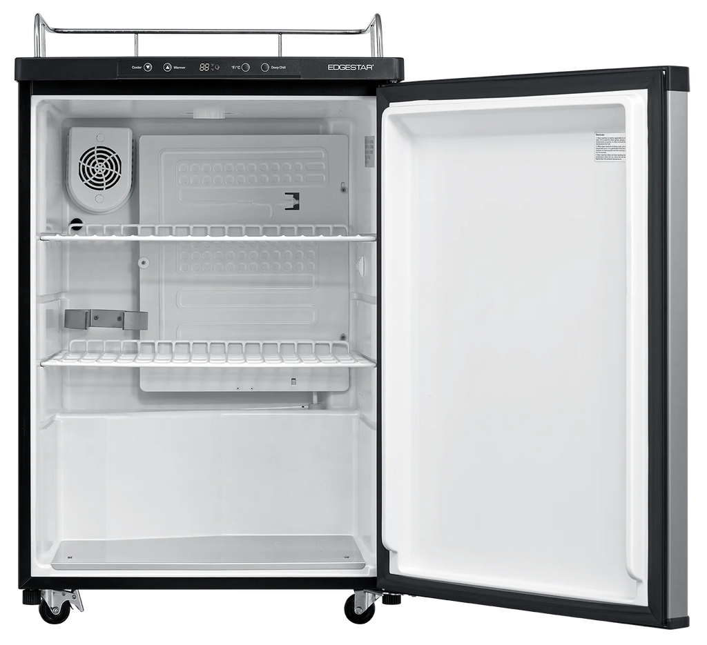 Edgestar Br3002 24" Wide Kegerator Conversion Refrigerator For Full Size Kegs - Black