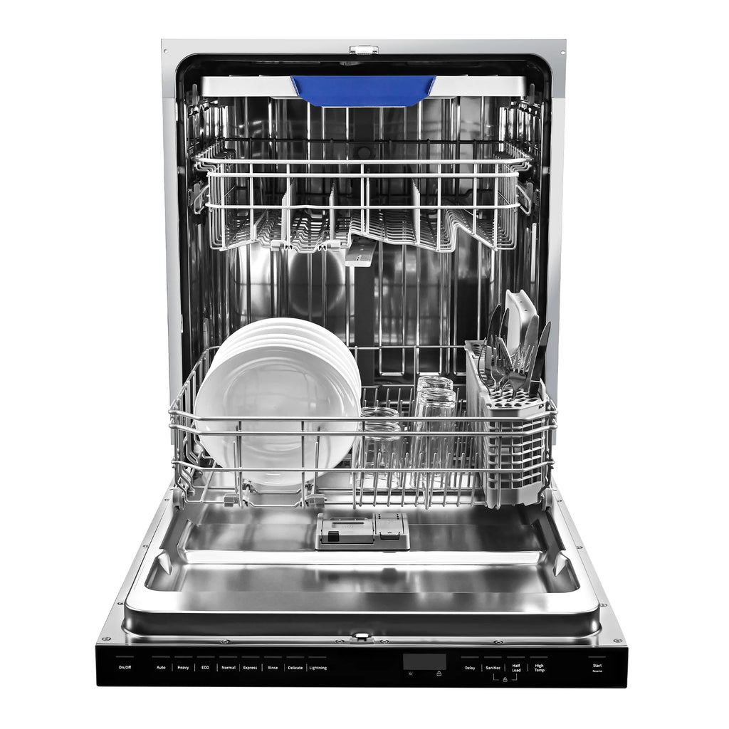 GreenEver 24 Inch Top Control Built-In Dishwasher, Stainless Steel Dishwasher with 6-Cycles and 3rd Rack, ENERGY STAR, 49-dBA
