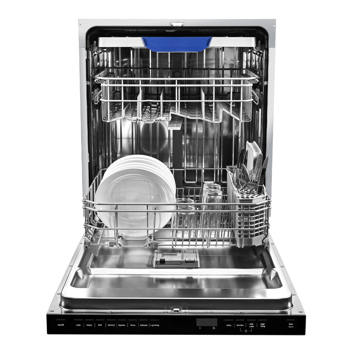 GreenEver 24 Inch Top Control Built-In Dishwasher, Stainless Steel Dishwasher with 6-Cycles and 3rd Rack, ENERGY STAR, 49-dBA