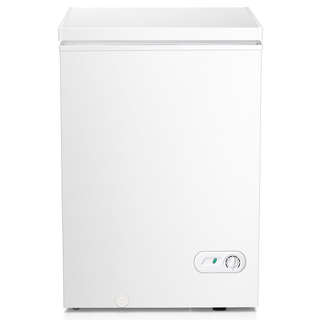 Moifoi 3.5 Cu.ft Chest Freezer w/ Removable Storage Basket & Top Open Door, Energy Saving, White