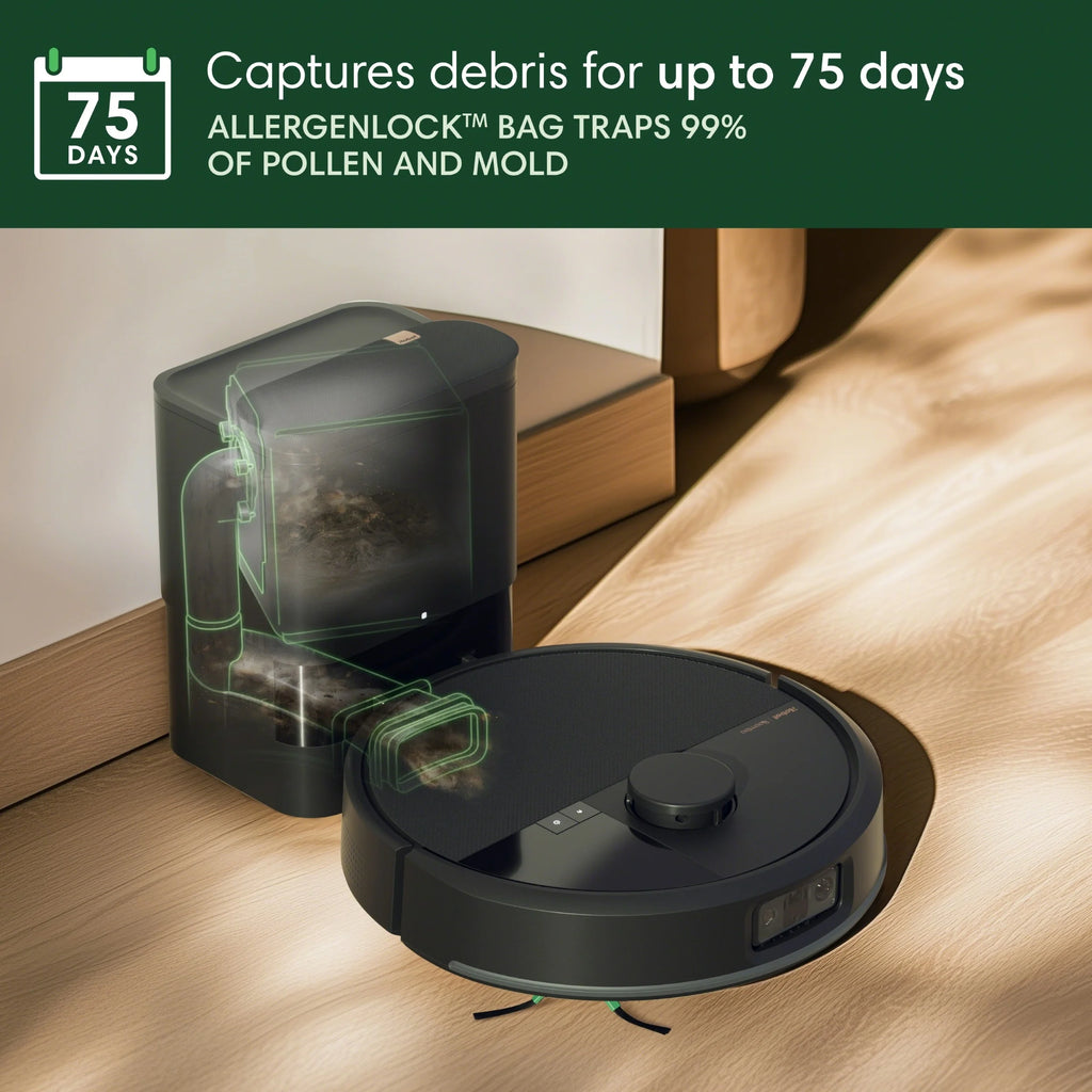 iRobot Roomba Max 705 Vac Robot Vacuum + AutoEmpty Dock - Extreme Power-Lifting Suction, Anti-Tangle Dual Rubber Brushes, Self-Empties, Recognizes and Avoids Obstacles, LiDAR Navigation