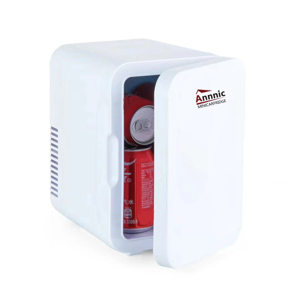 6L Mini Fridge for Bedroom - Car, Office Desk & College Dorm Room - 12v Portable Cooler & Warmer for Food, Drinks, Skincare, Beauty & Makeup - AC/DC Small Refrigerator Red