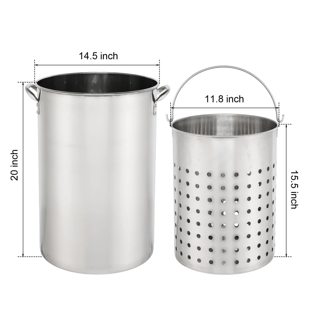 Zimtown 50qt Propane Fryer Kit Turkey Fryer Fish Fryer Outdoor Fryer Stainless Steel Propane Boil Pot Portable Deep Frying/Boiling