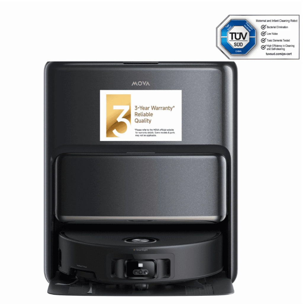 MOVA Z60 Ultra Roller Complete Robot Vacuum and Mop, 28,000Pa Suction, Roller Real-Time Flutting Self-Washing, Auto Carpet Shield, Extendable for Edge Cleaning, Anti-tangle DuoBrush