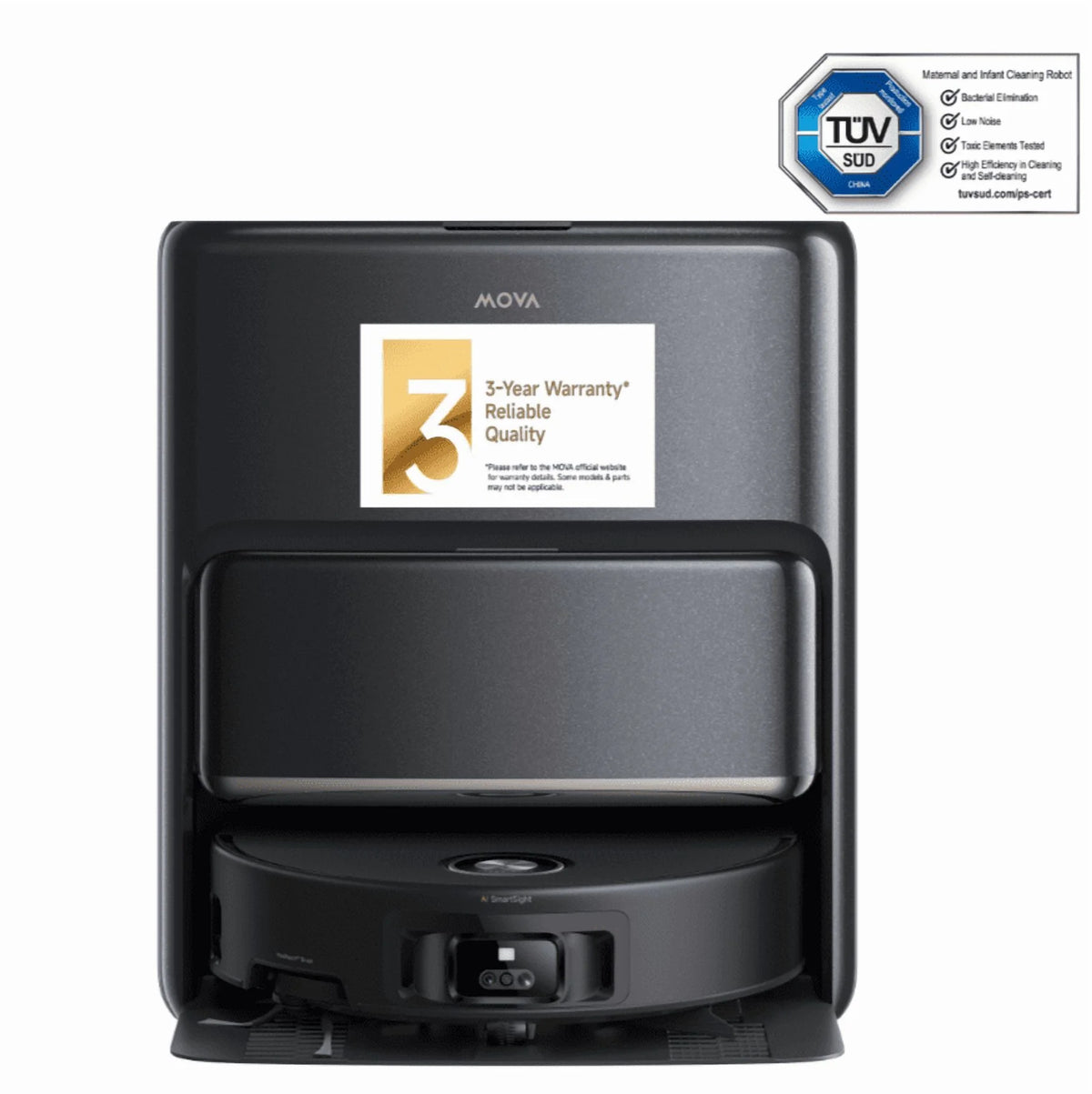 MOVA Z60 Ultra Roller Complete Robot Vacuum and Mop, 28,000Pa Suction, Roller Real-Time Flutting Self-Washing, Auto Carpet Shield, Extendable for Edge Cleaning, Anti-tangle DuoBrush