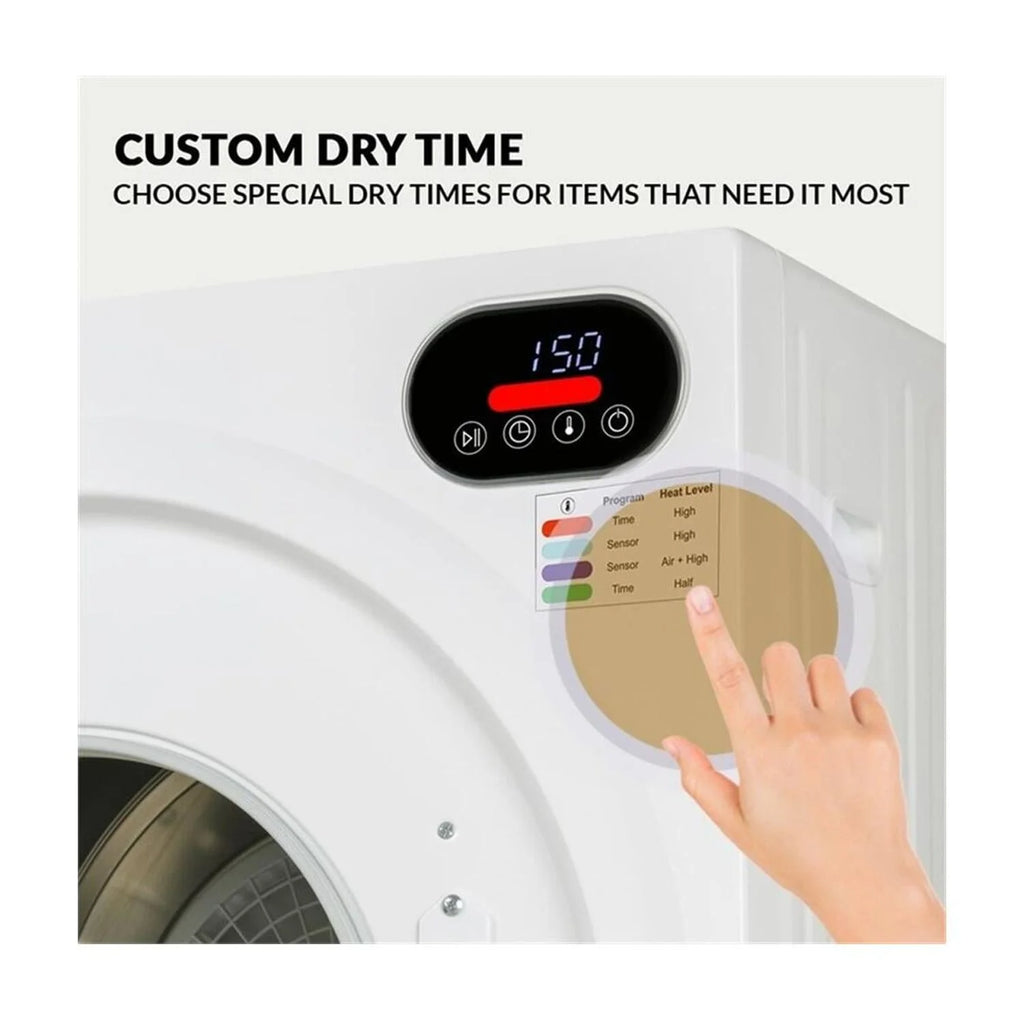 3.5 cu.ft. Compact Electric Standard Dryer with Refresh function, Sensor Dry, Wrinkle guard