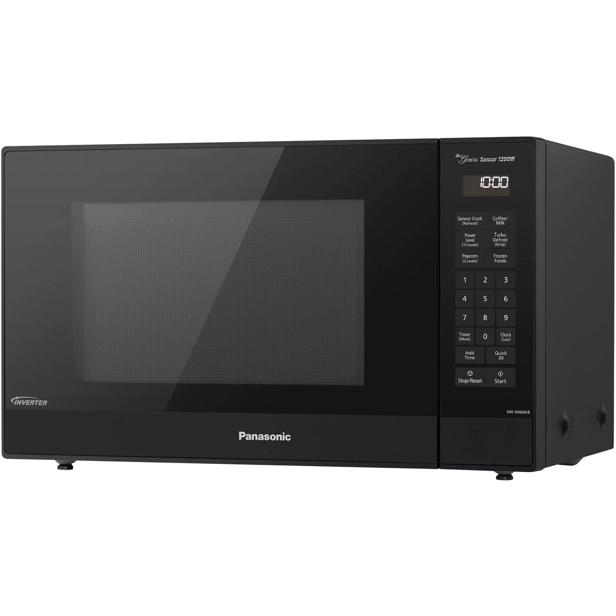 Panasonic 1.2 Cu. Ft. 1200W Genius Sensor Countertop Microwave Oven with Inverter Technology in Black