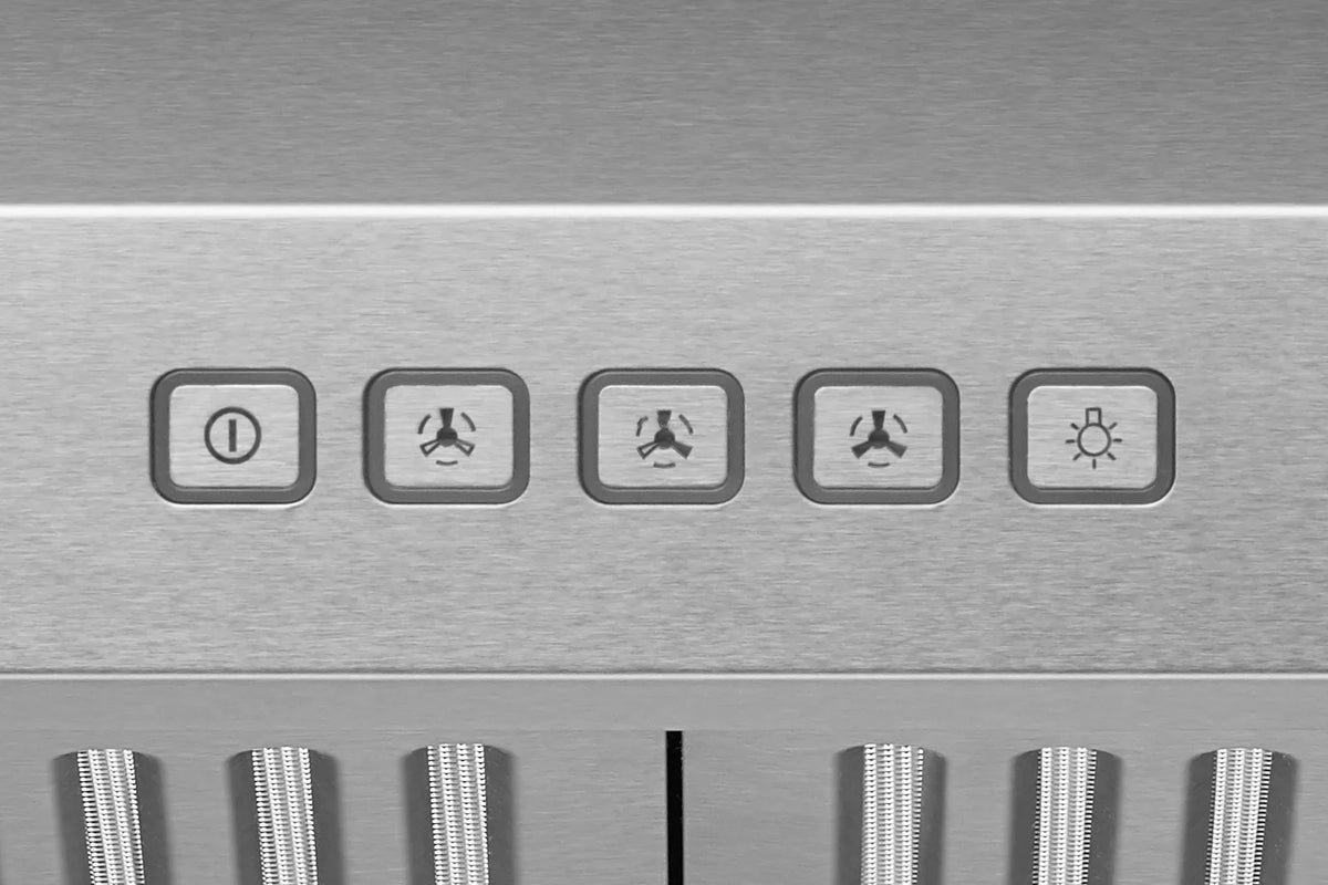 Hauslane Chef Series 30" B018 Convertible Under Cabinet Range Hood 120 Volts Minimalist 3-Way Venting 250 CFM Aluminum Filters LED Stainless Steel