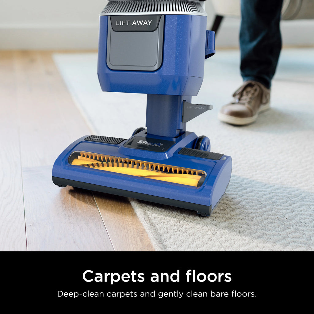 Shark Upright Vacuum, Lift-Away ADV, Pet Friendly, Bagless, with Self-Cleaning Brushroll, Hard Floor and Carpet, Anti Allergen & Lightweight Design, LA360, Blue
