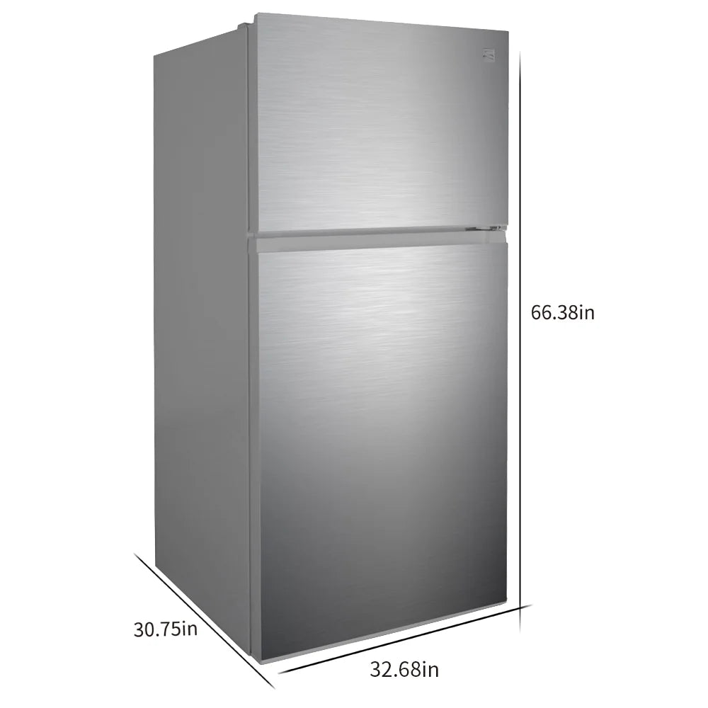 Kenmore 33-inch 20.4 Cu. ft. ENERGY STAR? Standard Refrigerator/Freezer w/Icemaker, Stainless Steel