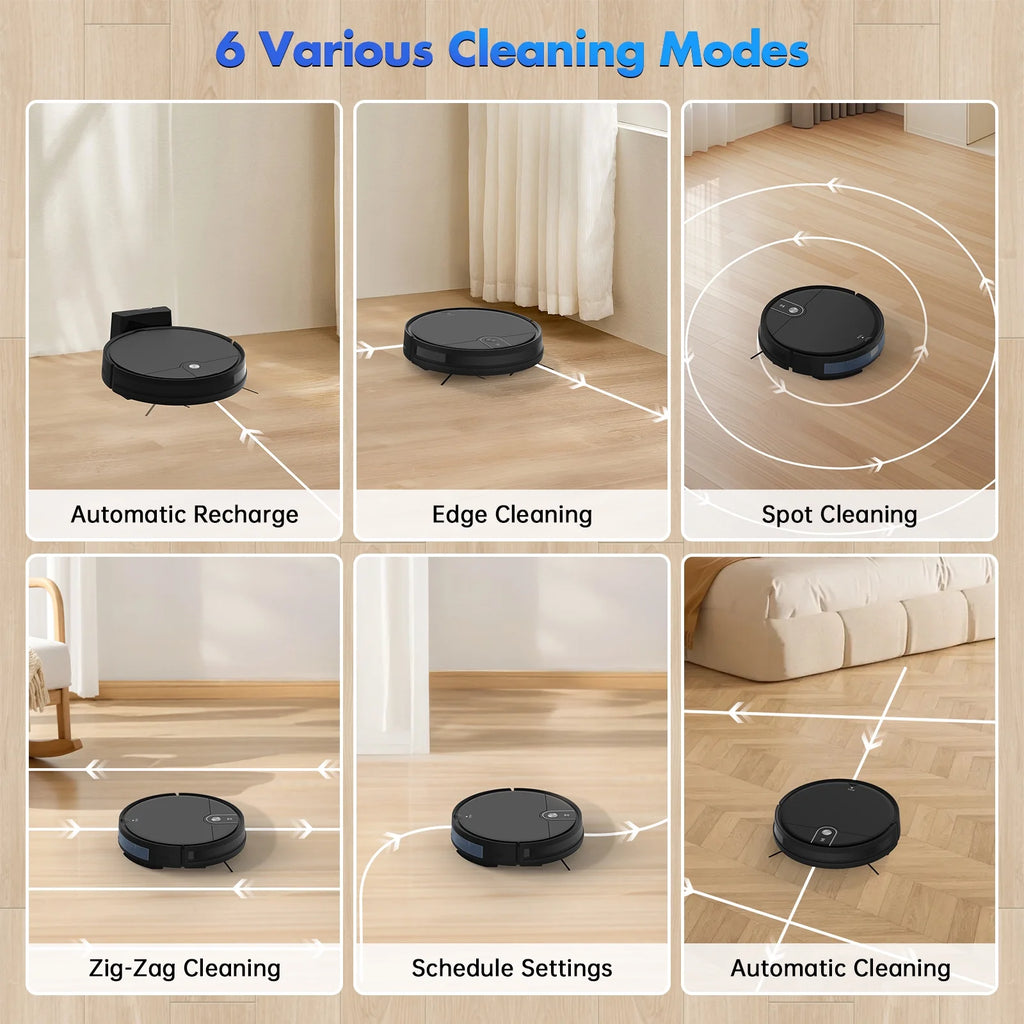 ROBOEVO Robot Vacuum Cleaner 2 in 1 Vacuum and Mop Combo 3500Pa, with Alexa/ Wifi Control