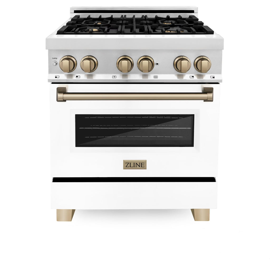 ZLINE KITCHEN AND BATH RAZ30CB professional gas range