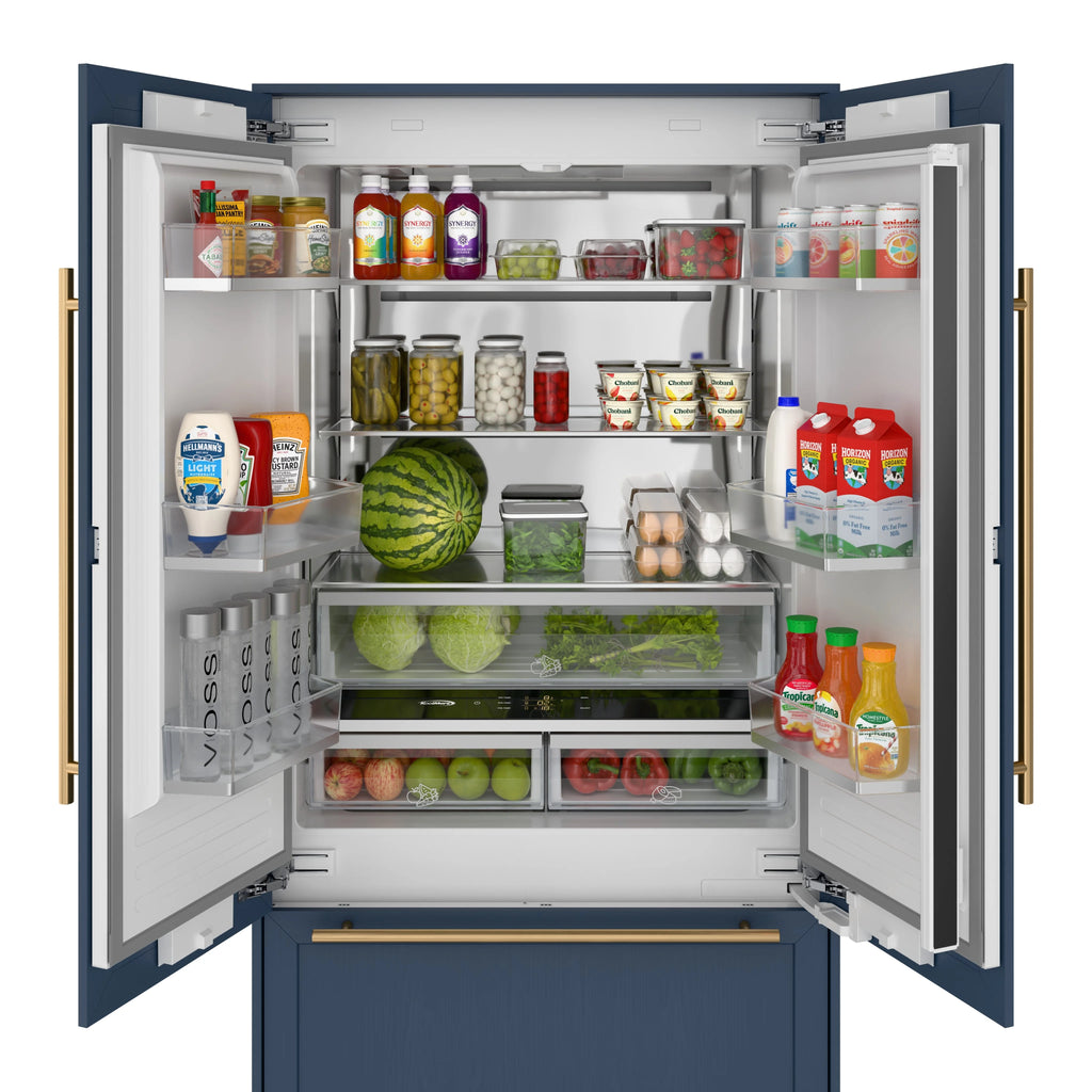 36 In. Panel Ready French Door Refrigerator With Ice maker, water dispenser, Frost Free . 19.6 total cubic feet