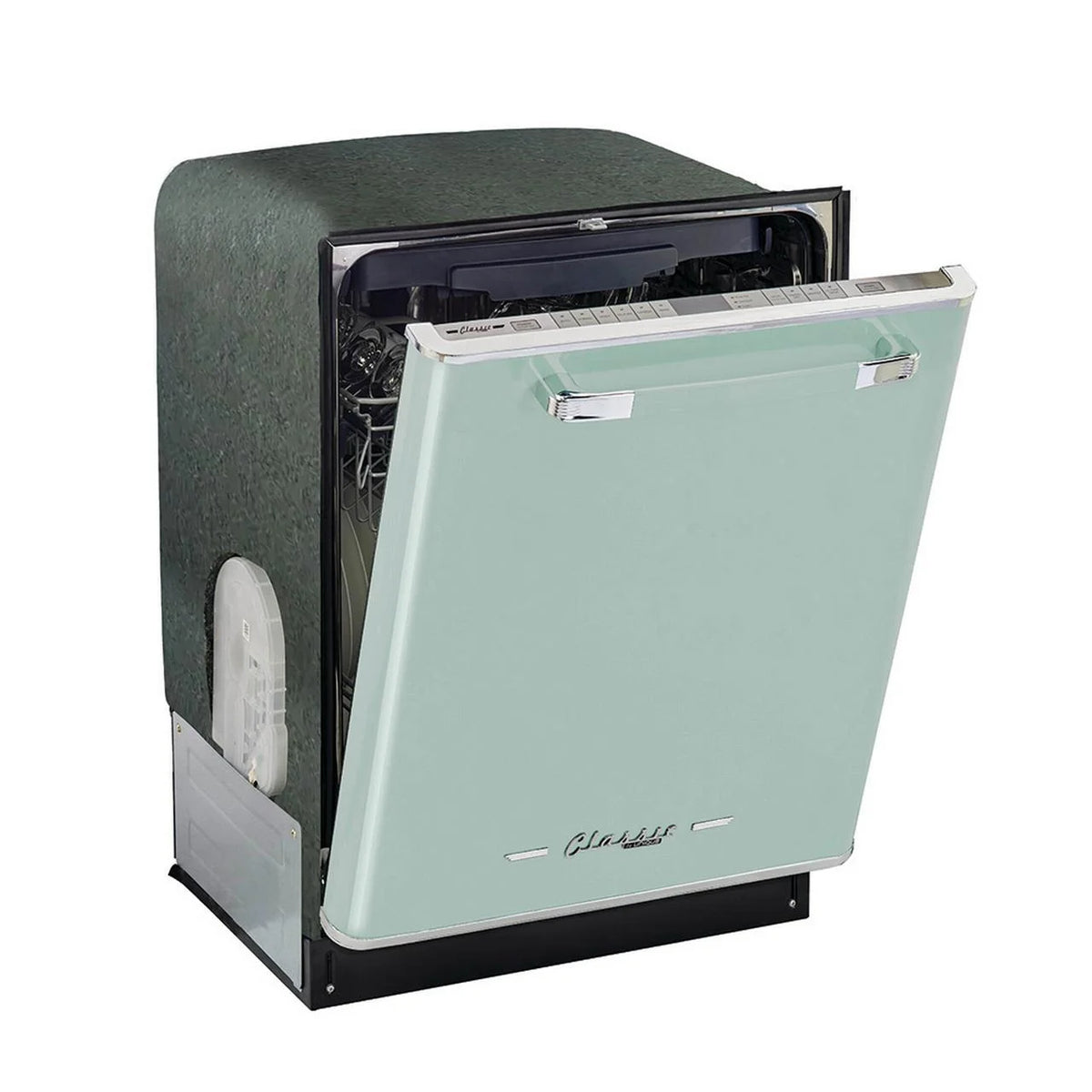 Unique Appliances Classic Retro 24" Built-in Dishwasher with Stainless Steel Tub and LED Lighting
