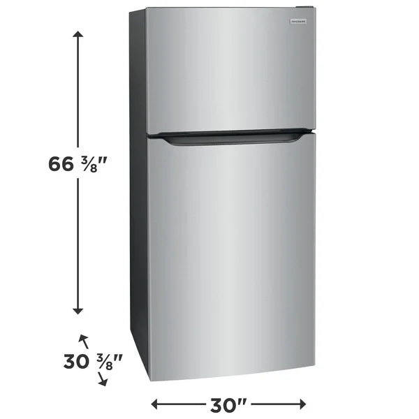 Frigidaire FFTR1835VS 18 Cu. Ft. Garage Ready Top Freezer Refrigerator, Stainless Steel