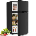 FREE VILLAGE Compact Refrigerator with Freezer,2 Door Mini Fridge,Adjustable Shelf,Small Fridge for Bedroom Office Dorm Kitchen,3.2 Cu.Ft.
