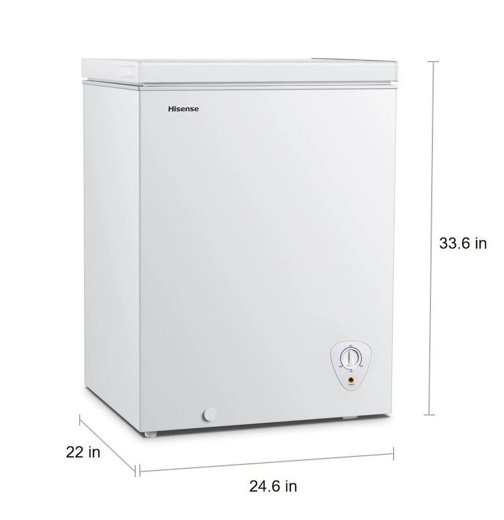 Hisense Garage Ready 5 cf ft Chest Freezer- White