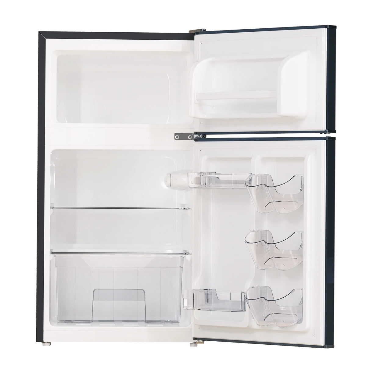 Frestec 3.2 cu. Ft.  Double Door mini fridge Compact Refrigerator, Black